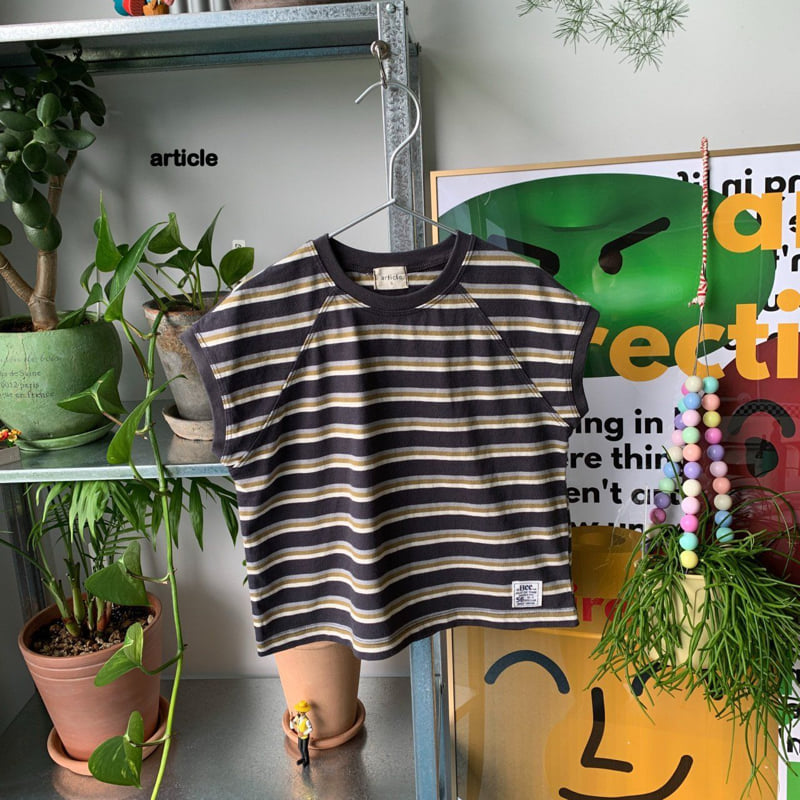 Article - Korean Children Fashion - #stylishchildhood - Bunny Stripe Cap Tee - 5