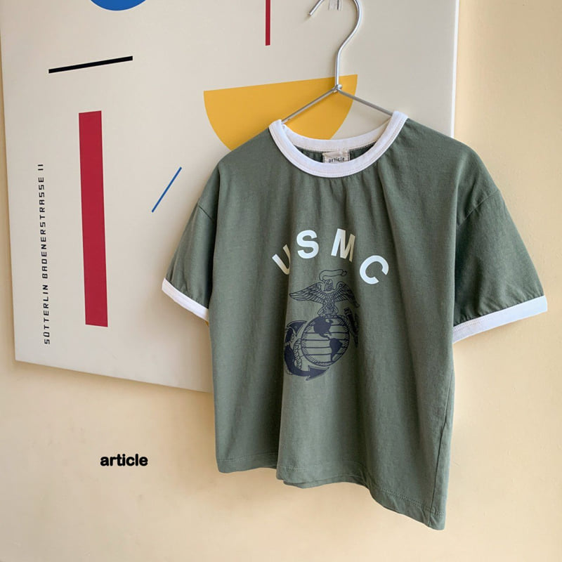 Article - Korean Children Fashion - #todddlerfashion - USMC Ringer Tee - 7