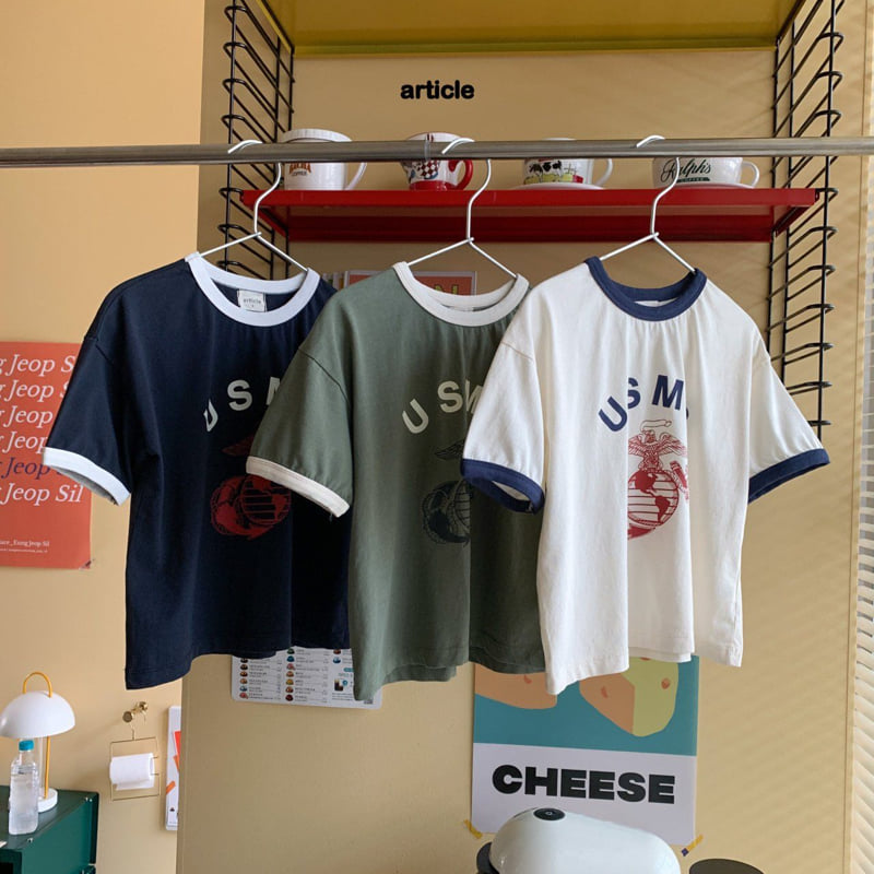 Article - Korean Children Fashion - #toddlerclothing - USMC Ringer Tee - 8