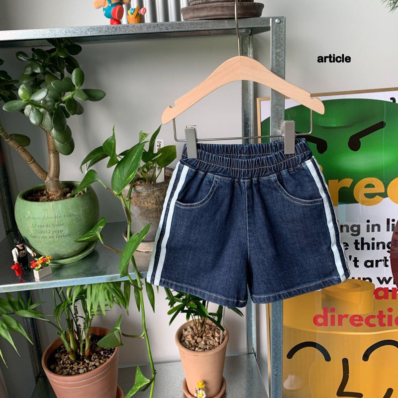 Article - Korean Children Fashion - #toddlerclothing - Tape Denim Shorts - 5