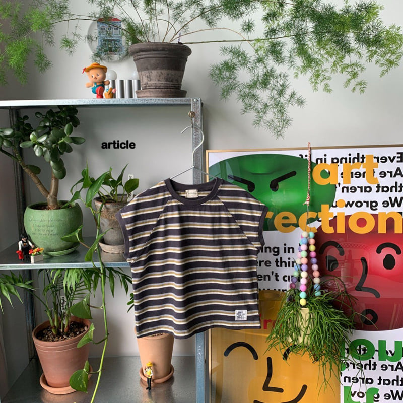 Article - Korean Children Fashion - #todddlerfashion - Bunny Stripe Cap Tee - 4