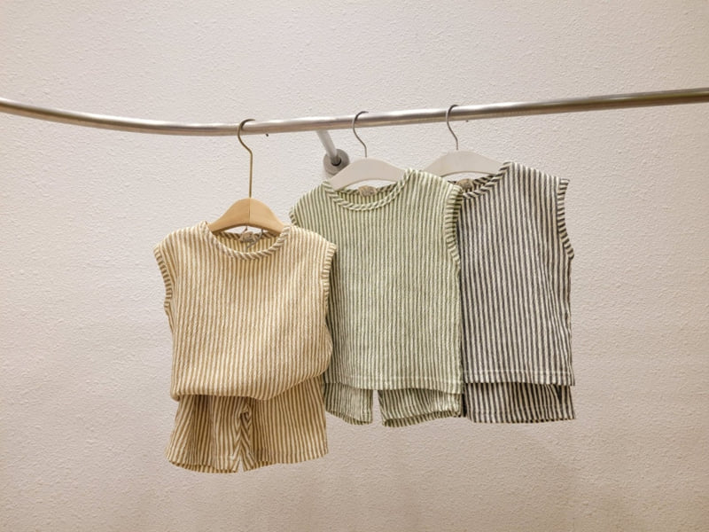 Atree - Korean Baby Fashion - #babyootd - Stripe Set  