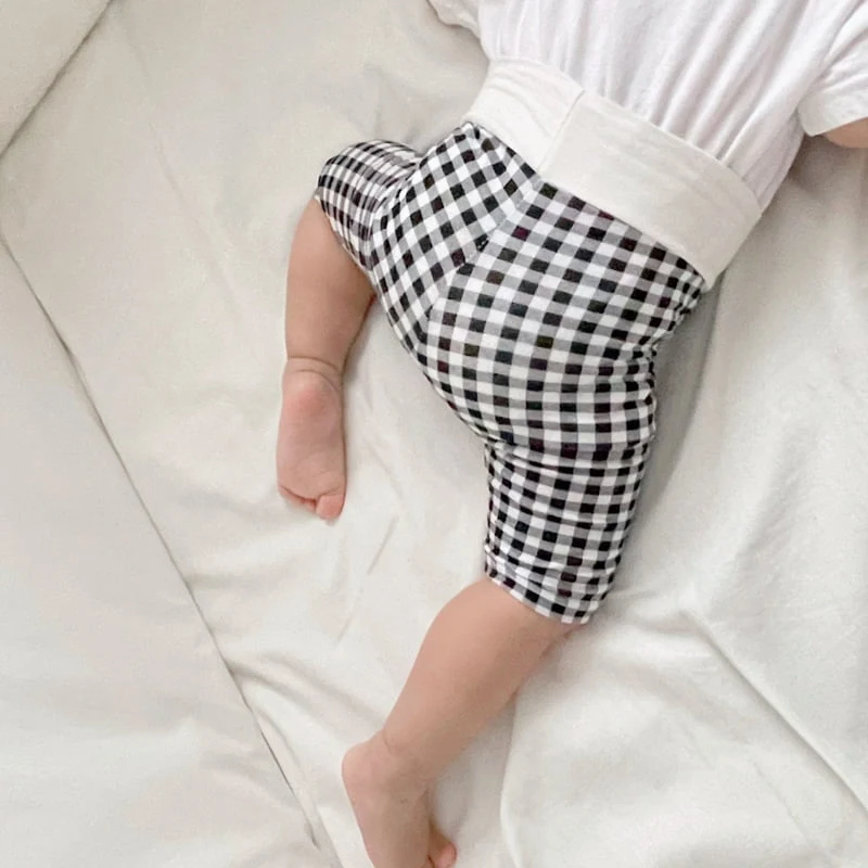 Atree - Korean Baby Fashion - #babyoutfit - Check Leggings (Tummy Warm)   - 9