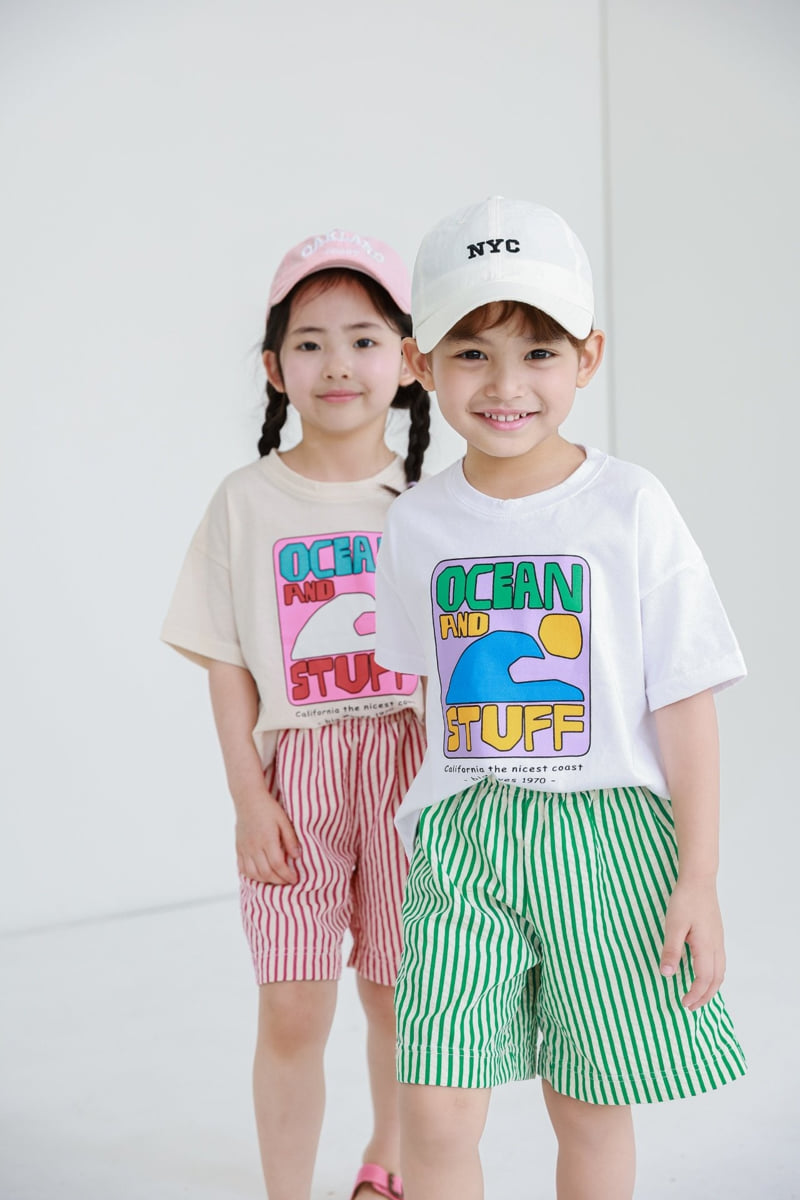 Atree - Korean Baby Fashion - #babyootd - Stripe Shorts   - 4