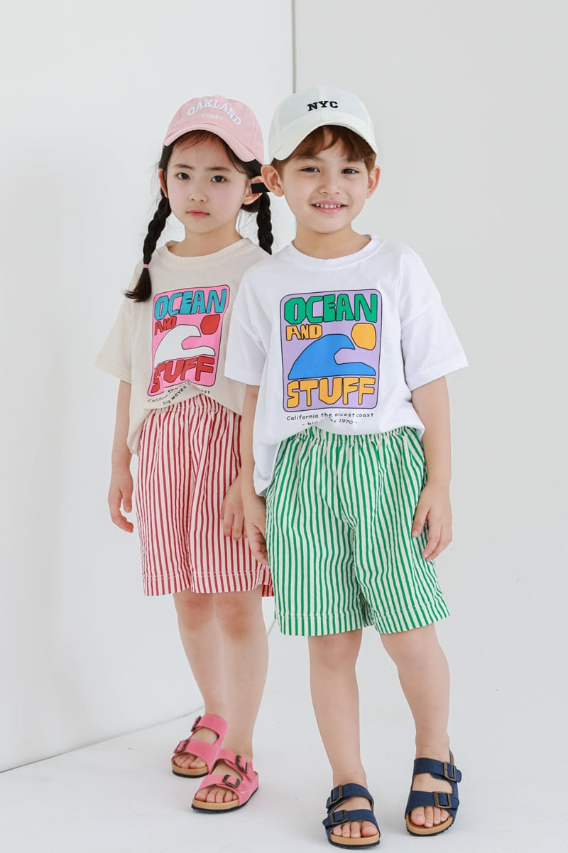 Atree - Korean Baby Fashion - #onlinebabyshop - Stripe Shorts   - 8