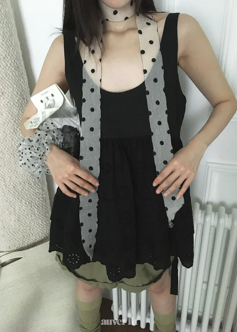 Auver_Fit - Korean Women Fashion - #womensfashion - Punching Wide Strap Sleeveless - 4