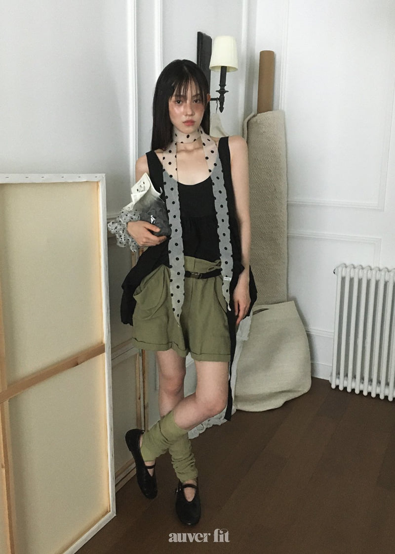 Auver_Fit - Korean Women Fashion - #momslook - Linen Roll-Up Shorts - 3