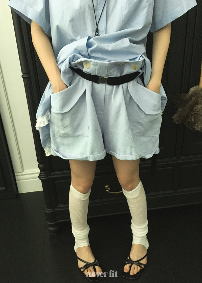 Auver_Fit - Korean Women Fashion - #momslook - Linen Roll-Up Shorts - 9