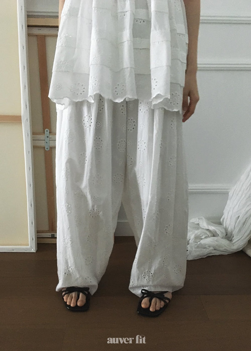 Auver_Fit - Korean Women Fashion - #momslook - Wide Punching Pants - 2
