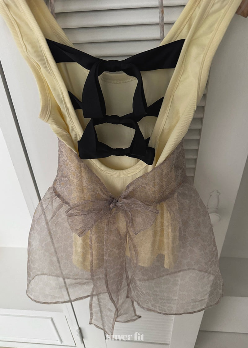Auver_Fit - Korean Women Fashion - #momslook - Daisy Ribbon Sleeveless - 5
