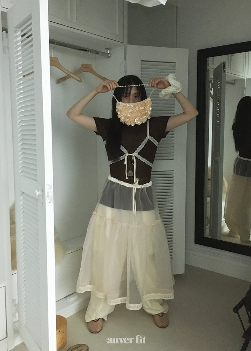 Auver_Fit - Korean Women Fashion - #momslook - Sheer Bra Tee - 2