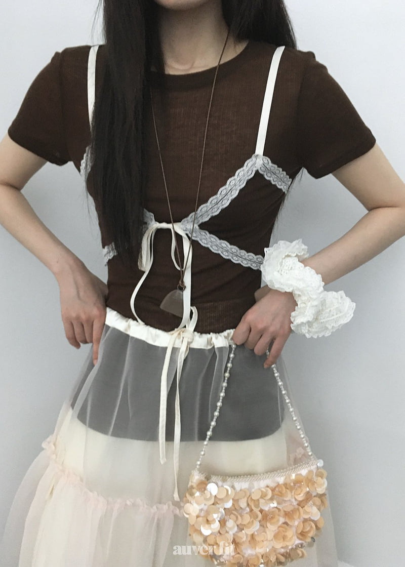 Auver_Fit - Korean Women Fashion - #womensfashion - Sheer Bra Tee - 4