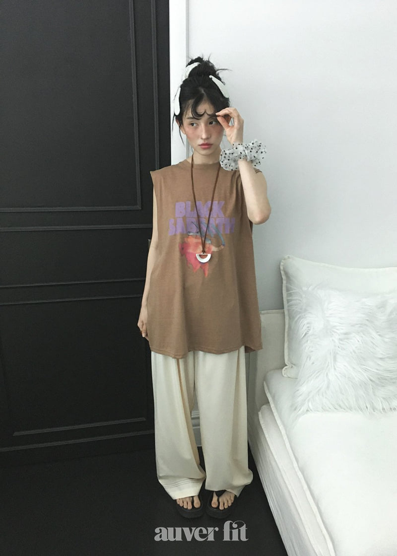 Auver_Fit - Korean Women Fashion - #momslook - Pigment Black Sleeveless