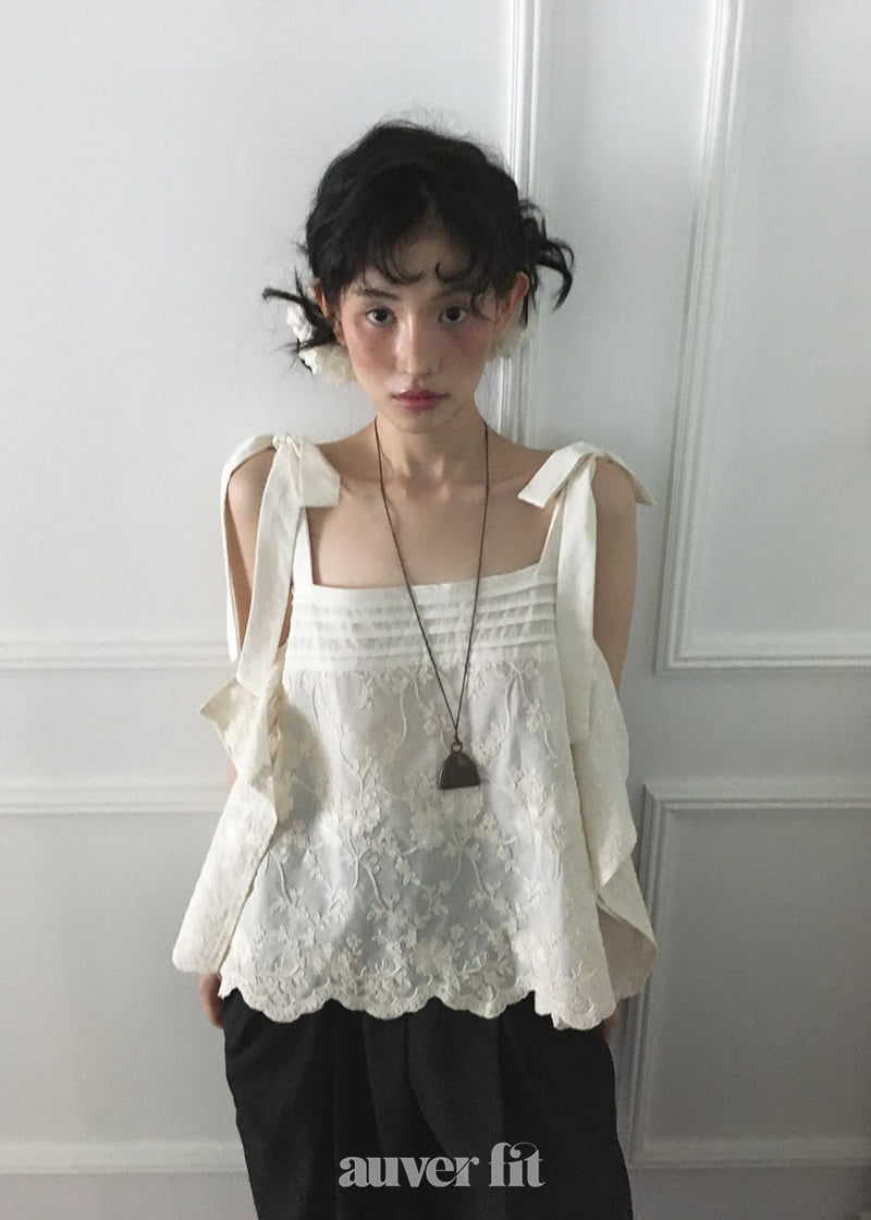 Auver_Fit - Korean Women Fashion - #momslook - Embroidered Poncho Sleeveless - 11