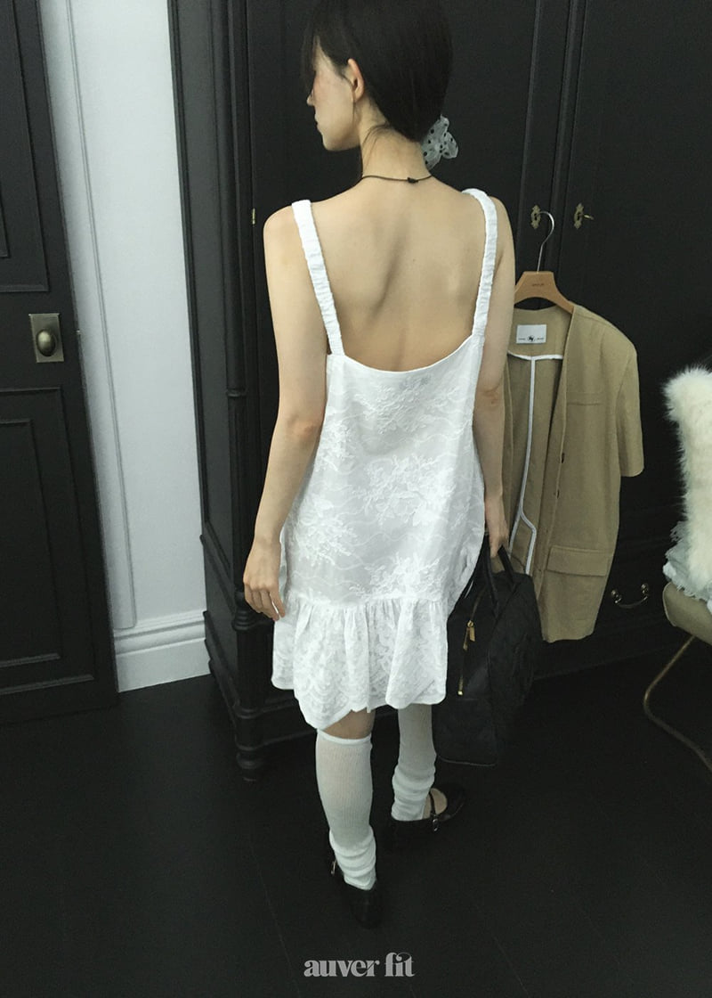 Auver_Fit - Korean Women Fashion - #pursuepretty - String Embroidered One-piece - 11