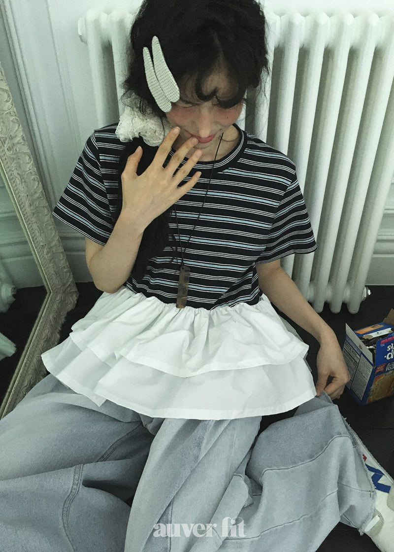 Auver_Fit - Korean Women Fashion - #pursuepretty - Wave Frill Tee - 3