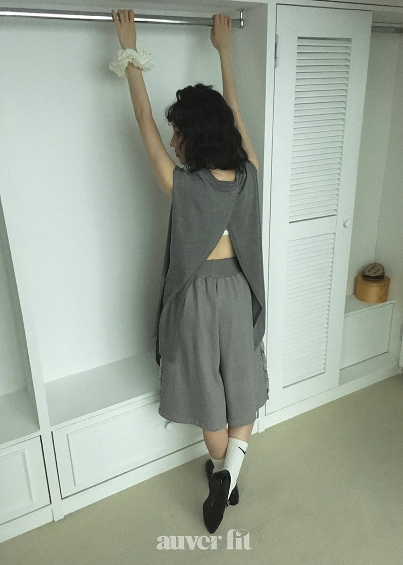Auver_Fit - Korean Women Fashion - #romanticstyle - Pigment Black Sleeveless - 9