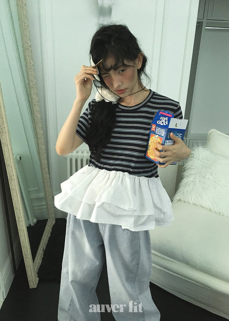Auver_Fit - Korean Women Fashion - #shopsmall - Wave Frill Tee - 6