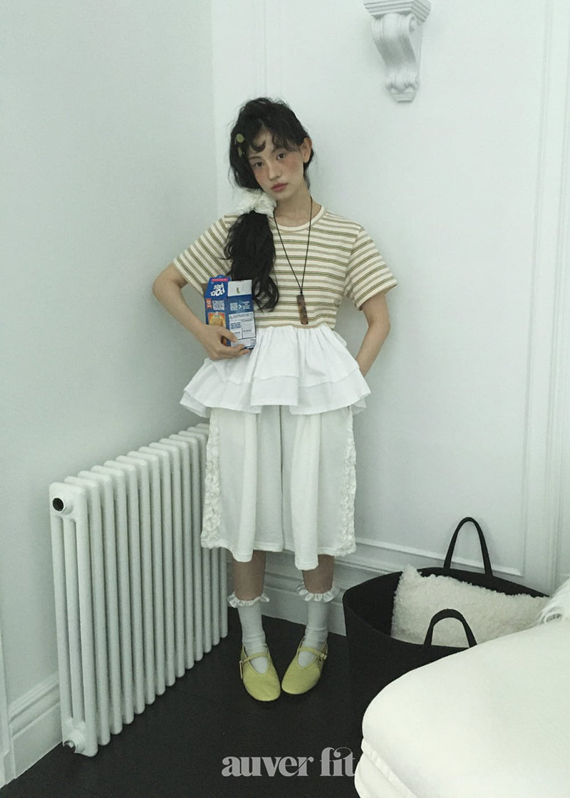 Auver_Fit - Korean Women Fashion - #thatsdarling - Wave Frill Tee - 7