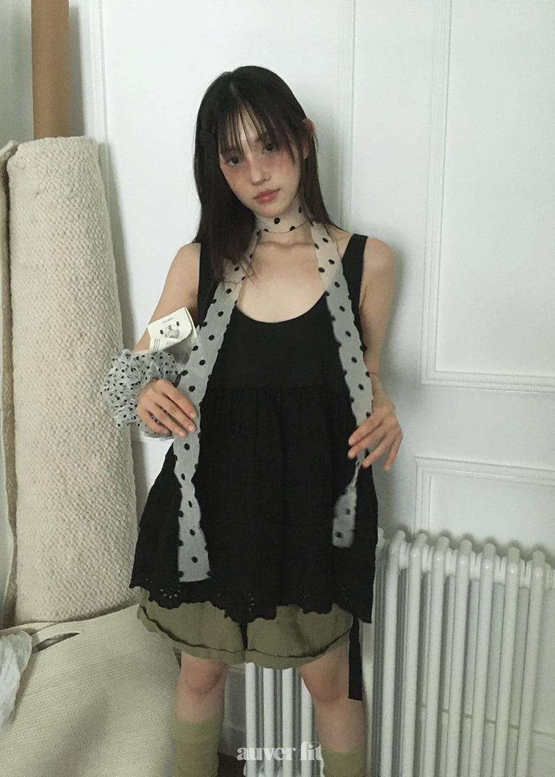 Auver_Fit - Korean Women Fashion - #womensfashion - Punching Wide Strap Sleeveless
