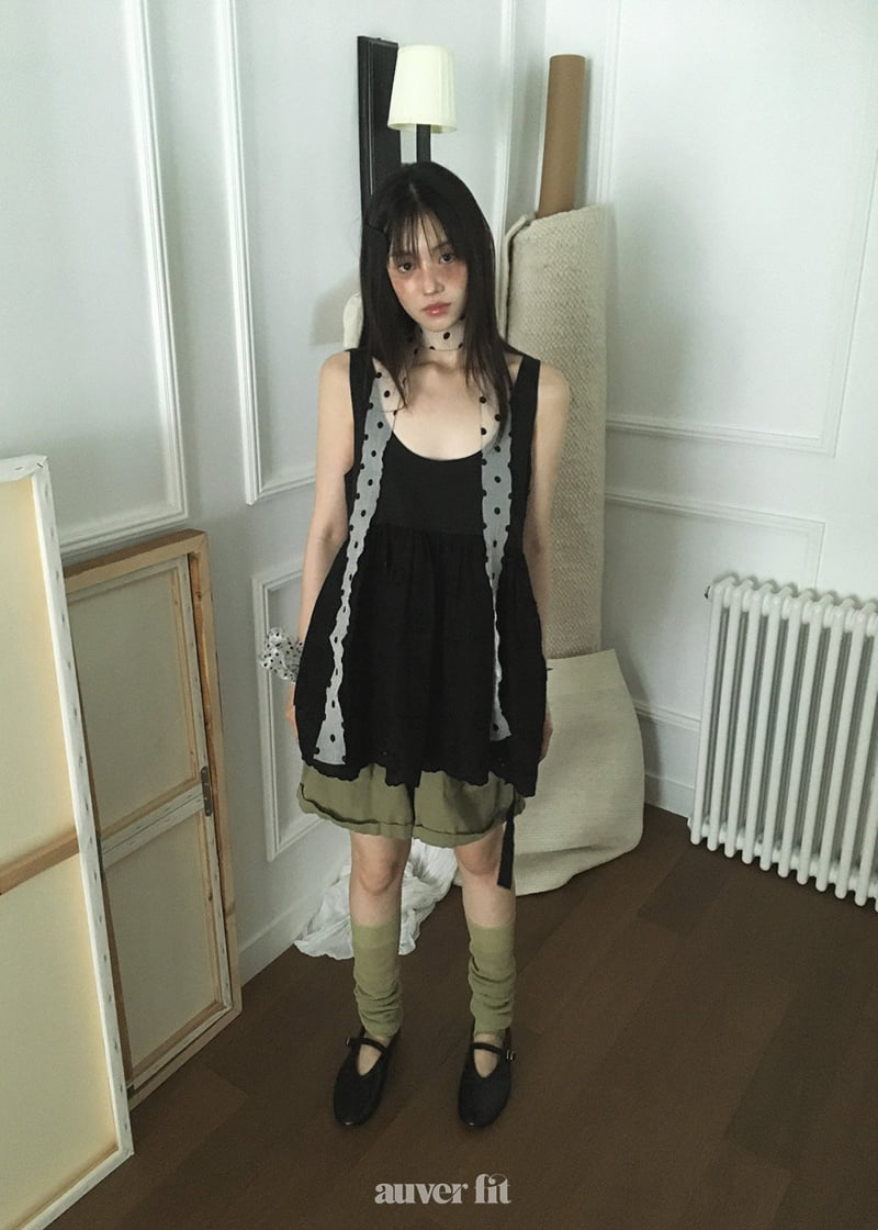 Auver_Fit - Korean Women Fashion - #womensfashion - Punching Wide Strap Sleeveless - 5