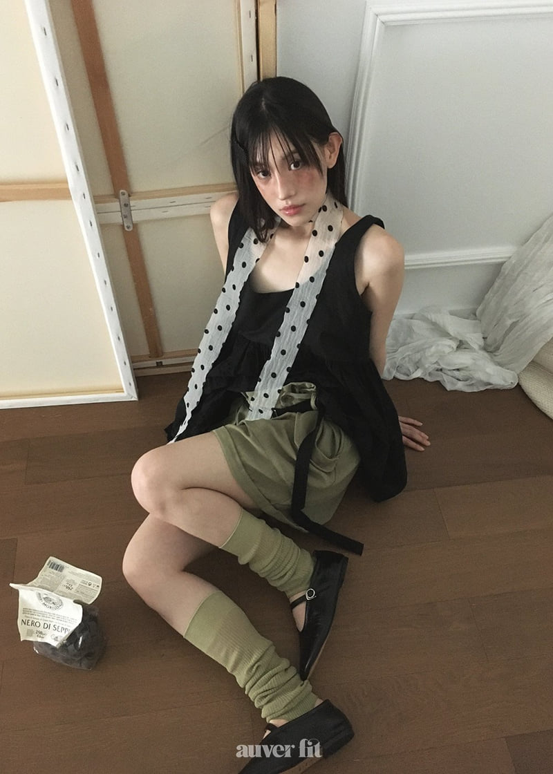 Auver_Fit - Korean Women Fashion - #womensfashion - Punching Wide Strap Sleeveless - 7