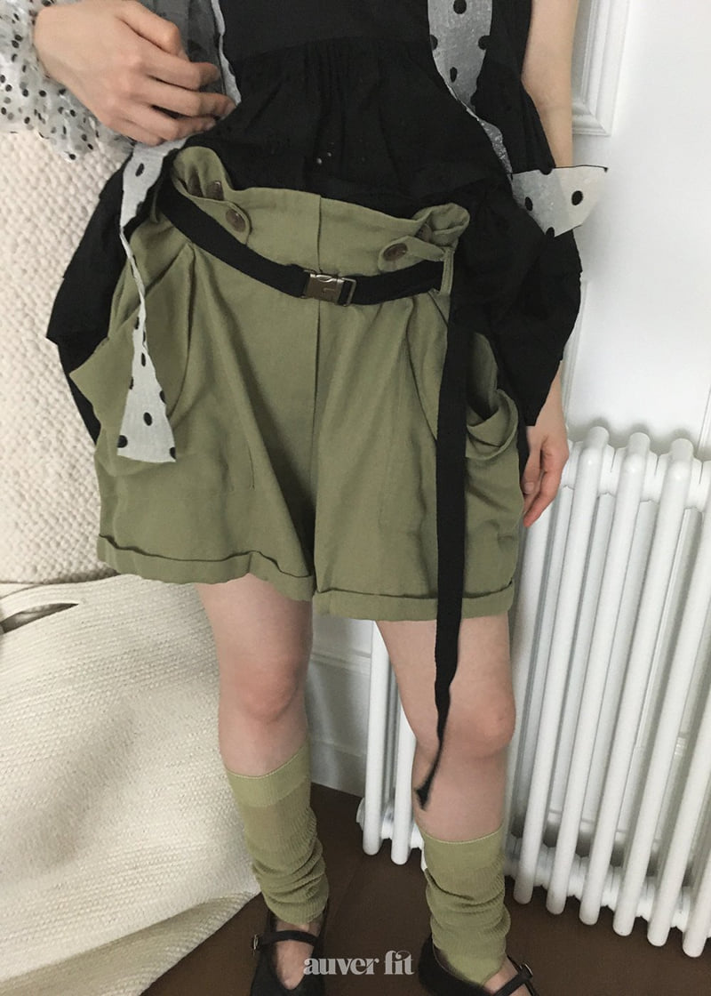 Auver_Fit - Korean Women Fashion - #momslook - Linen Roll-Up Shorts - 4