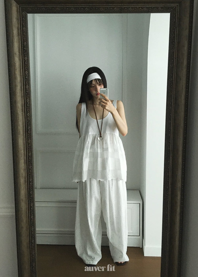 Auver_Fit - Korean Women Fashion - #womensfashion - Wide Punching Pants - 5