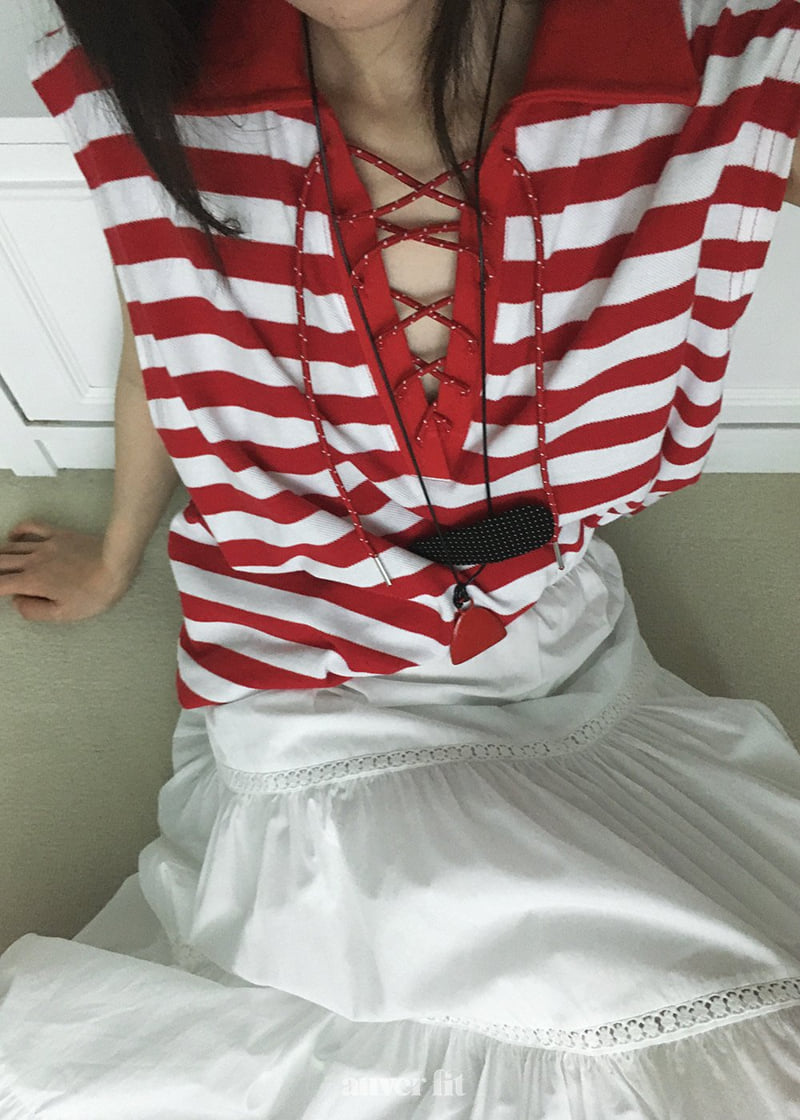 Auver_Fit - Korean Women Fashion - #womensfashion - PK Stripe Sleeveless - 10