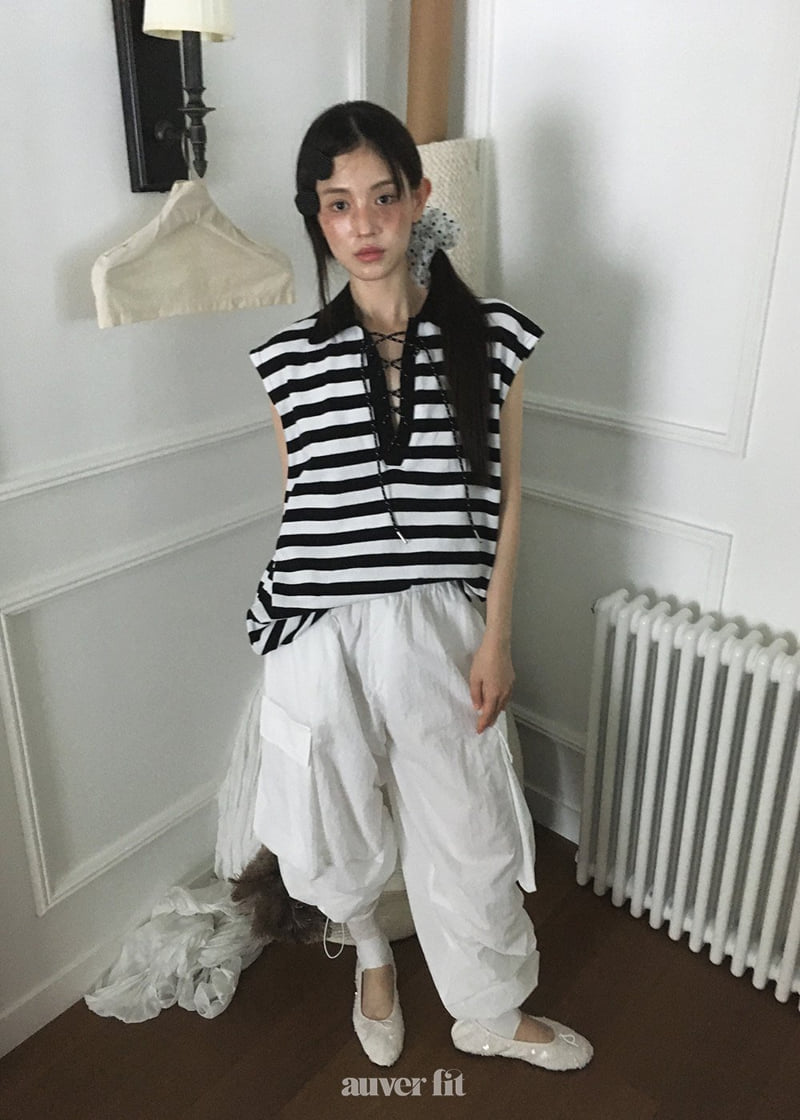 Auver_Fit - Korean Women Fashion - #womensfashion - PK Stripe Sleeveless - 6
