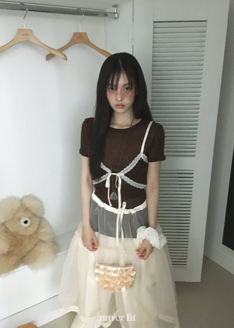 Auver_Fit - Korean Women Fashion - #womensfashion - Sheer Bra Tee