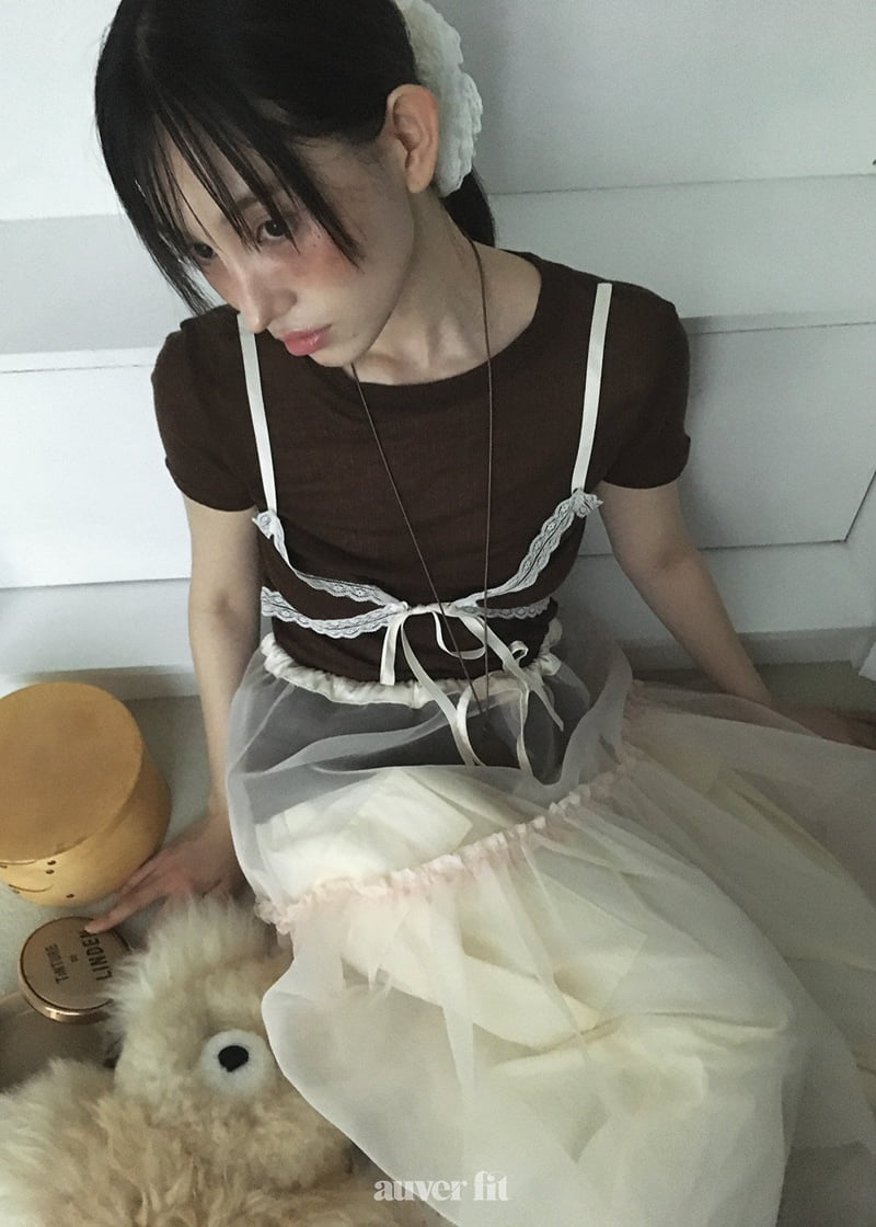 Auver_Fit - Korean Women Fashion - #womensfashion - Sheer Bra Tee - 3