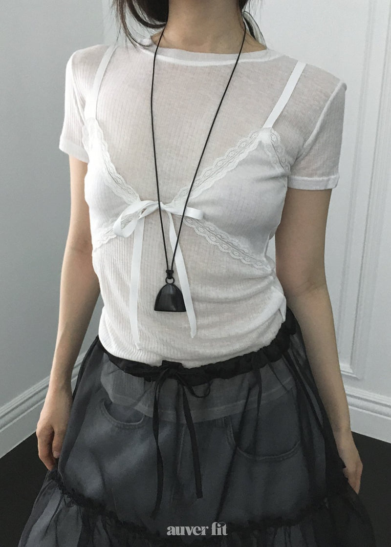 Auver_Fit - Korean Women Fashion - #womensfashion - Sheer Bra Tee - 7