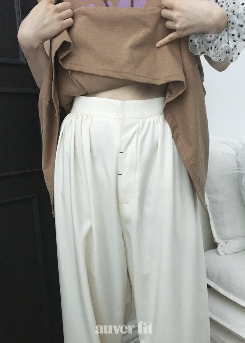 Auver_Fit - Korean Women Fashion - #womensfashion - Point Shirring Pants - 5