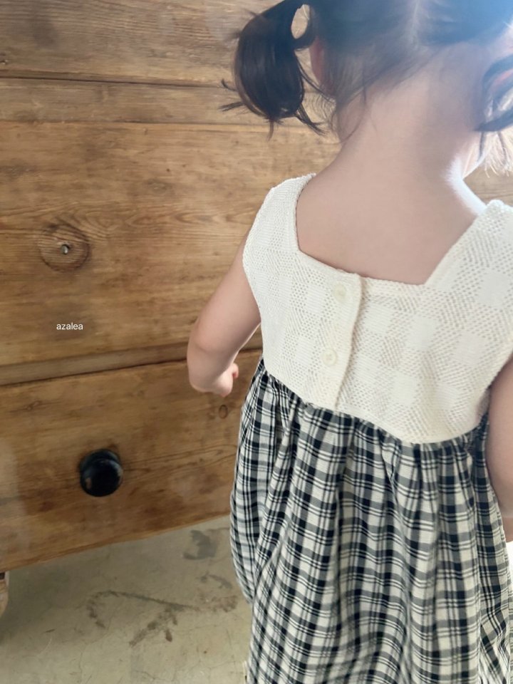 Azalea - Korean Children Fashion - #childofig - Audrey Check One-piece - 12