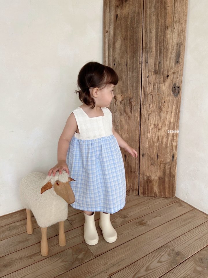 Azalea - Korean Children Fashion - #discoveringself - Audrey Check One-piece - 2