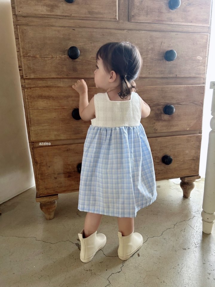 Azalea - Korean Children Fashion - #fashionkids - Audrey Check One-piece - 3