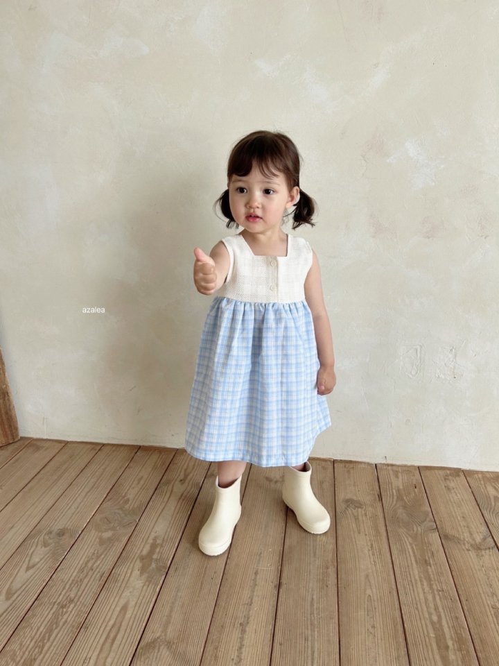 Azalea - Korean Children Fashion - #fashionkids - Audrey Check One-piece - 4