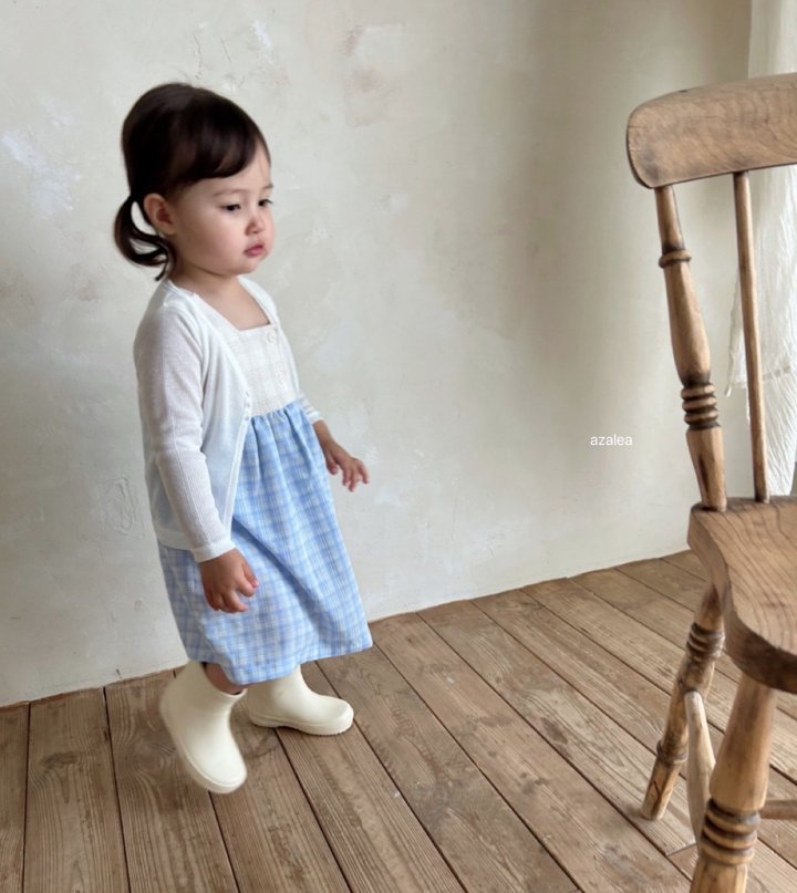 Azalea - Korean Children Fashion - #kidsstore - Audrey Check One-piece - 5