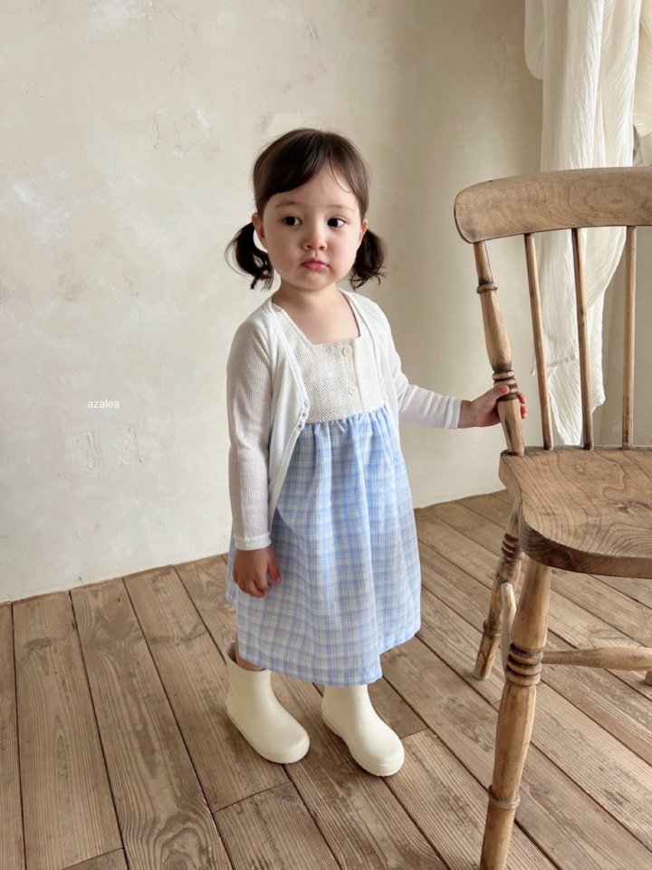 Azalea - Korean Children Fashion - #kidzfashiontrend - Audrey Check One-piece - 6