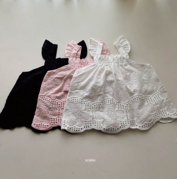 Azalea - Korean Children Fashion - #littlefashionista - Aloha Embroidery Sleeveless - 2