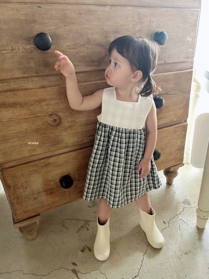 Azalea - Korean Children Fashion - #magicofchildhood - Audrey Check One-piece - 9