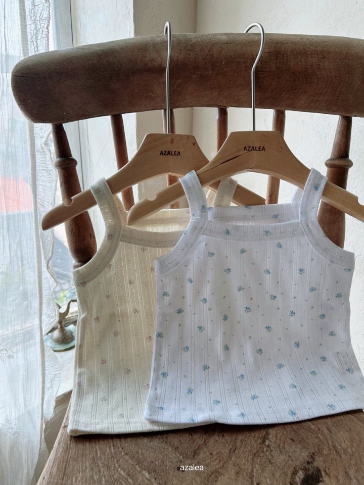Azalea - Korean Children Fashion - #todddlerfashion - Birdy Eyelet Sleeveless (Floral Pattern) - 8