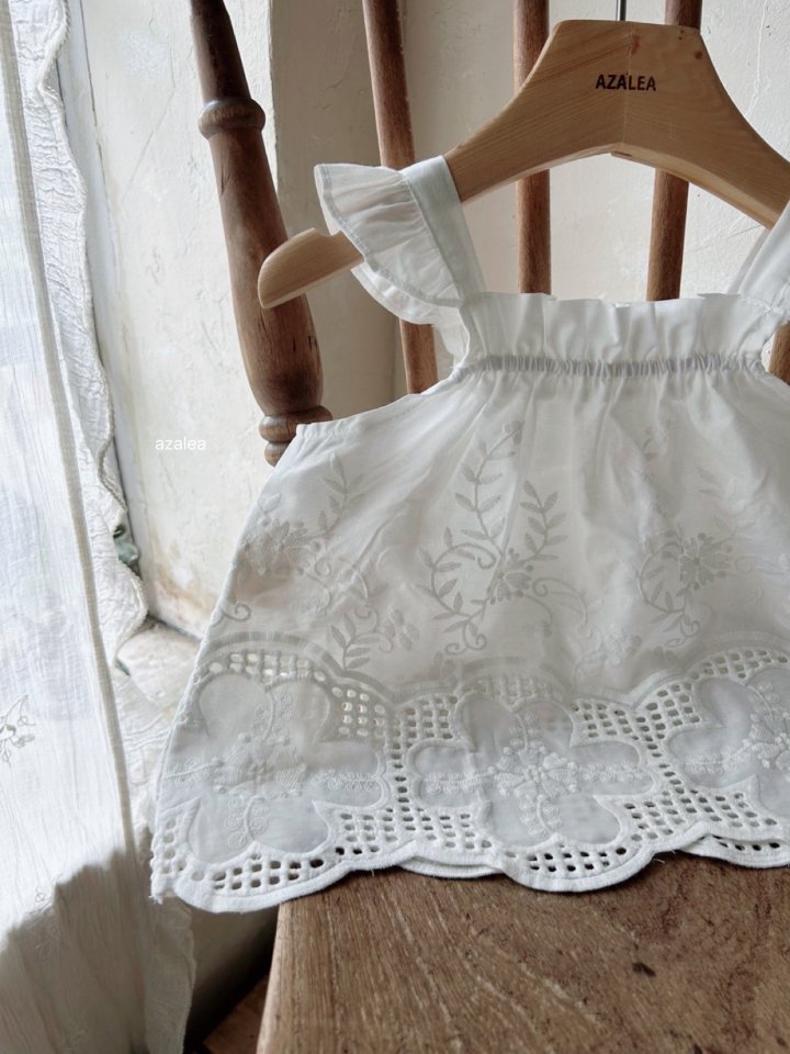 Azalea - Korean Children Fashion - #todddlerfashion - Aloha Embroidery Sleeveless - 6