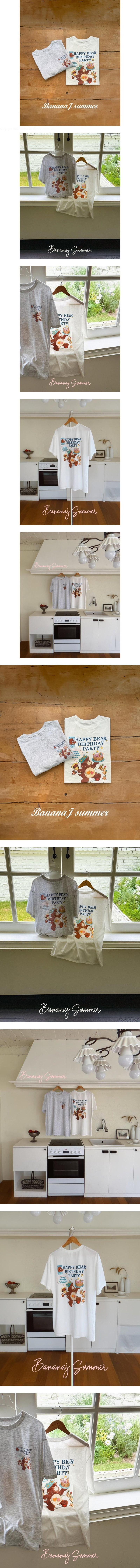 Banana J - Korean Women Fashion - #momslook - Happy Bear Tee (Mom)