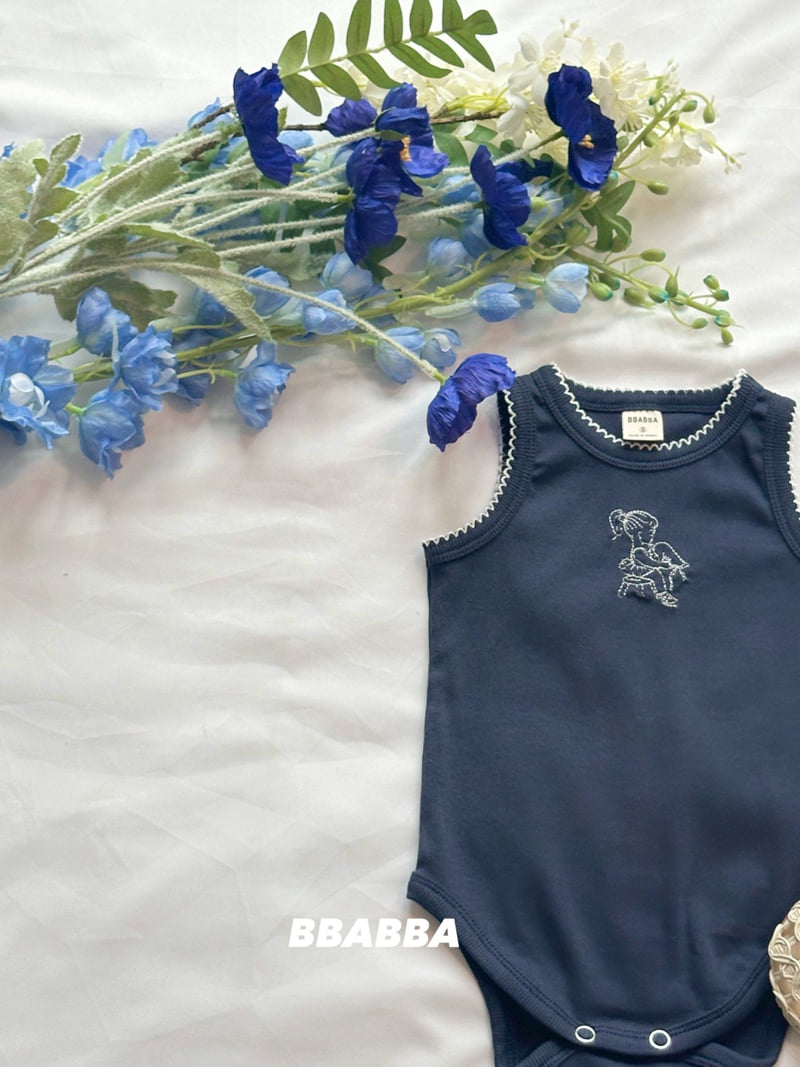 Bbabba - Korean Baby Fashion - #babyoninstagram - Lulu Embroidered Sleeveless Suit
