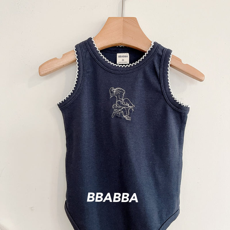 Bbabba - Korean Baby Fashion - #babywear - Lulu Embroidered Sleeveless Suit - 5