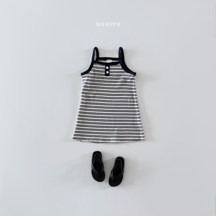 Bonito - Korean Children Fashion - #childofig - Stripe Strap One-piece - 9