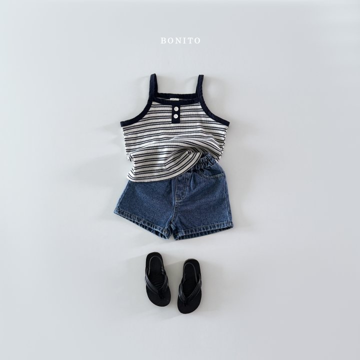 Bonito - Korean Children Fashion - #designkidswear - Stripe Button Ribbed Sleeveless - 10