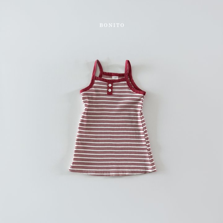 Bonito - Korean Children Fashion - #discoveringself - Stripe Strap One-piece - 12
